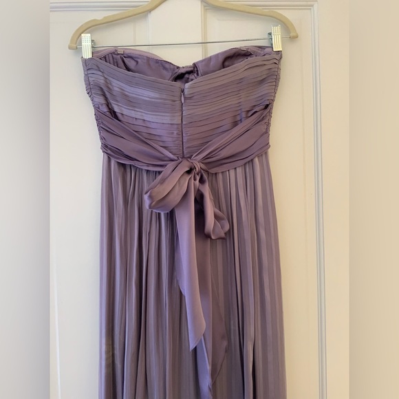 BCBG MaxAzria Lilac Silk Chiffon Evening Gown - Picture 4 of 7
